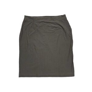 Eileen Fisher Pencil Skirt Womens Medium Pull On Stretch Tight Knit Gray Neutral